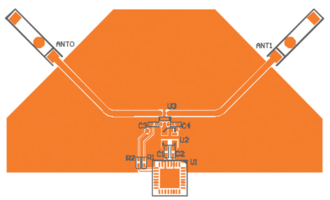 AT86RF231 AD-REB RF section layout Section layout